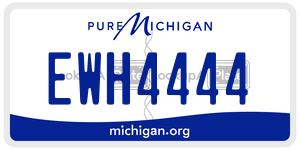 EWH4444  license plate in MI