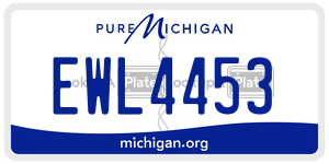 EWL4453  license plate in MI