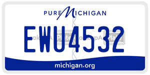EWU4532  license plate in MI