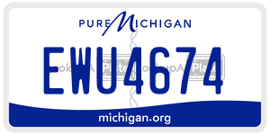 EWU4674  license plate in MI