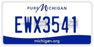 EWX3541  license plate in MI