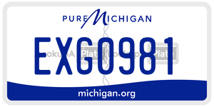 EXG0981 license plate in Michigan