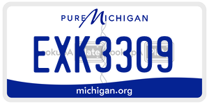 EXK3309  license plate in MI