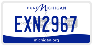 EXN2967  license plate in MI