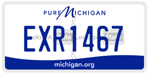 EXR1467  license plate in MI