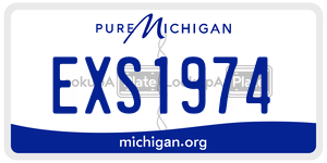 EXS1974 license plate in Michigan