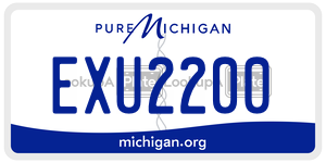EXU2200 license plate in Michigan