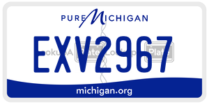 EXV2967  license plate in MI