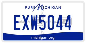 EXW5044 license plate in Michigan