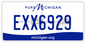 EXX6929  license plate in MI
