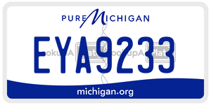 EYA9233  license plate in MI
