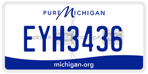 EYH3436  license plate in MI