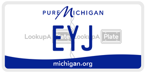 EYJ license plate in Michigan