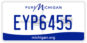 EYP6455 license plate in Michigan