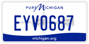 EYV0687 license plate in Michigan
