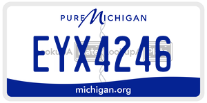 EYX4246 license plate in Michigan