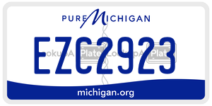 EZC2923  license plate in MI