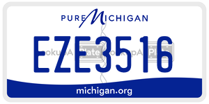 EZE3516 license plate in Michigan