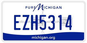 EZH5314  license plate in MI