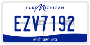 EZV7192  license plate in MI