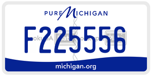 F225556 license plate in Michigan
