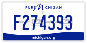 F274393 license plate in Michigan