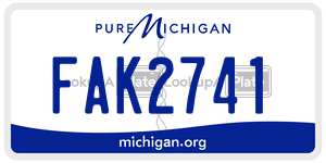 FAK2741 license plate in Michigan