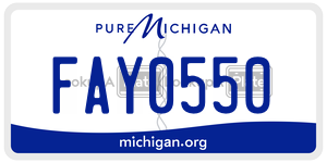 FAY0550 license plate in Michigan