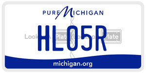 HL05R license plate in Michigan