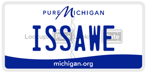 ISSAWE license plate in Michigan