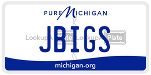 JBIGS license plate in Michigan