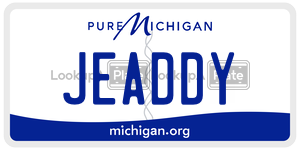 JEADDY license plate in Michigan