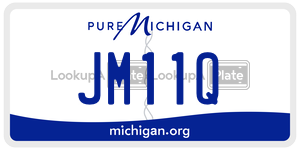 JM11Q  license plate in MI