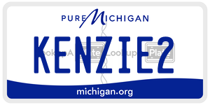 KENZIE2 license plate in Michigan
