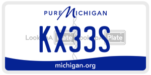 KX33S license plate in Michigan