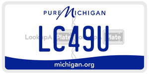 LC49U  license plate in MI