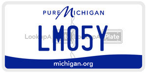LM05Y license plate in Michigan