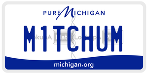 M1TCHUM  license plate in MI