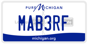 MAB3RF license plate in Michigan
