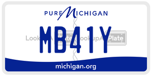 MB41Y license plate in Michigan