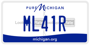 ML41R  license plate in MI