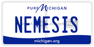 NEMESIS license plate in Michigan