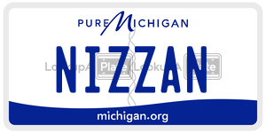 NIZZAN license plate in Michigan