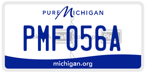 PMF056A  license plate in MI