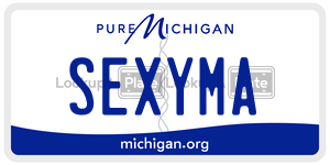 SEXYMA license plate in Michigan