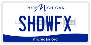 SHDWFX license plate in Michigan
