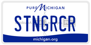 STNGRCR  license plate in MI