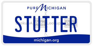 STUTTER license plate in Michigan