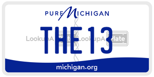 THE13 license plate in Michigan