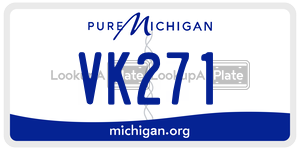 VK271 license plate in Michigan
